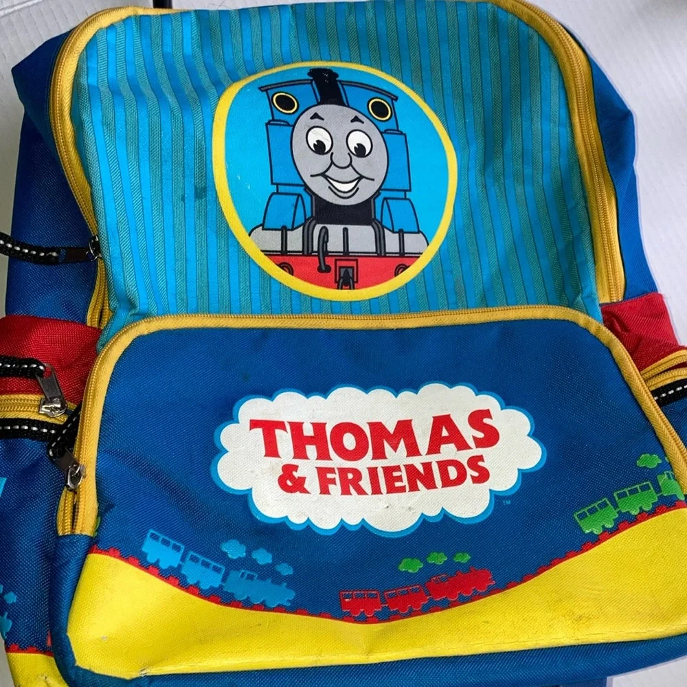 Thomas & Friends Kids 17” Blue Travel Roller Bag Backpack - Picture 17 of 17